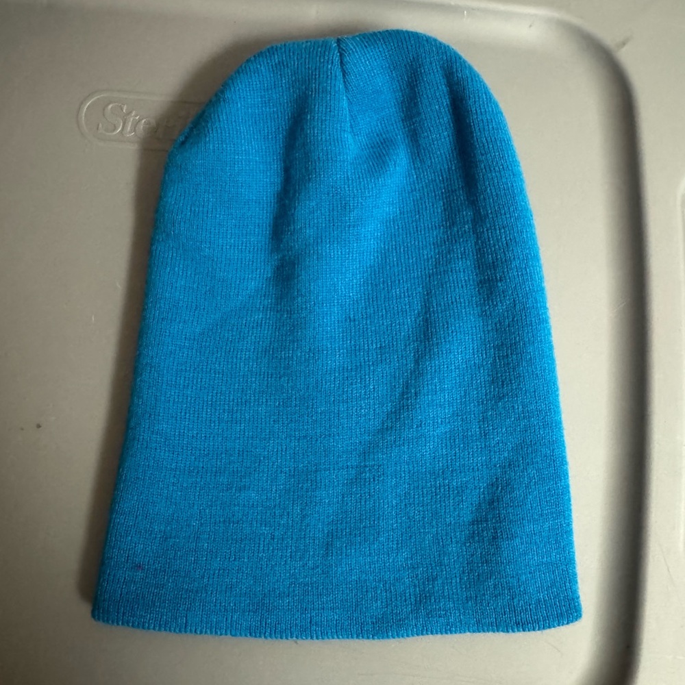 Bright blue beanie